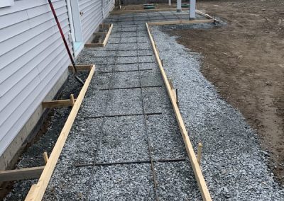 Benv prepping walkway for concrete