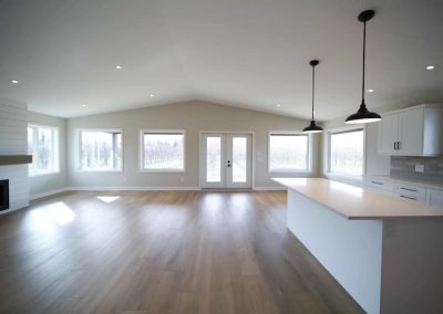 LoneWolf Homes Farmhouse Main floor looking to backyard