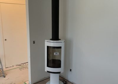 Silverberry installing vertical fireplace