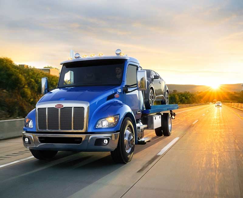 Peterbilt on the road